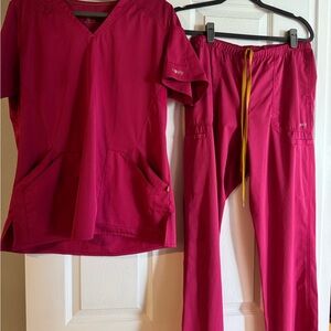 Women's Pink scrub Set